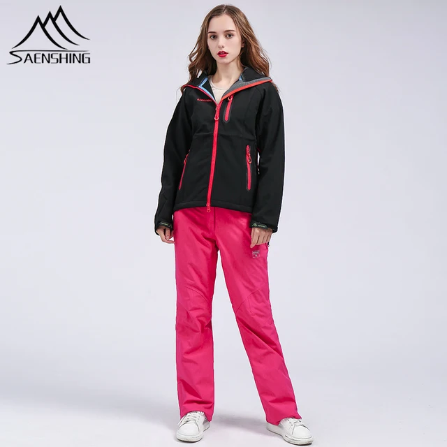 US $28.46 SAENSHING ski pants women jacket softwell coat snowboard mountain skiing trousers high quality Thic
