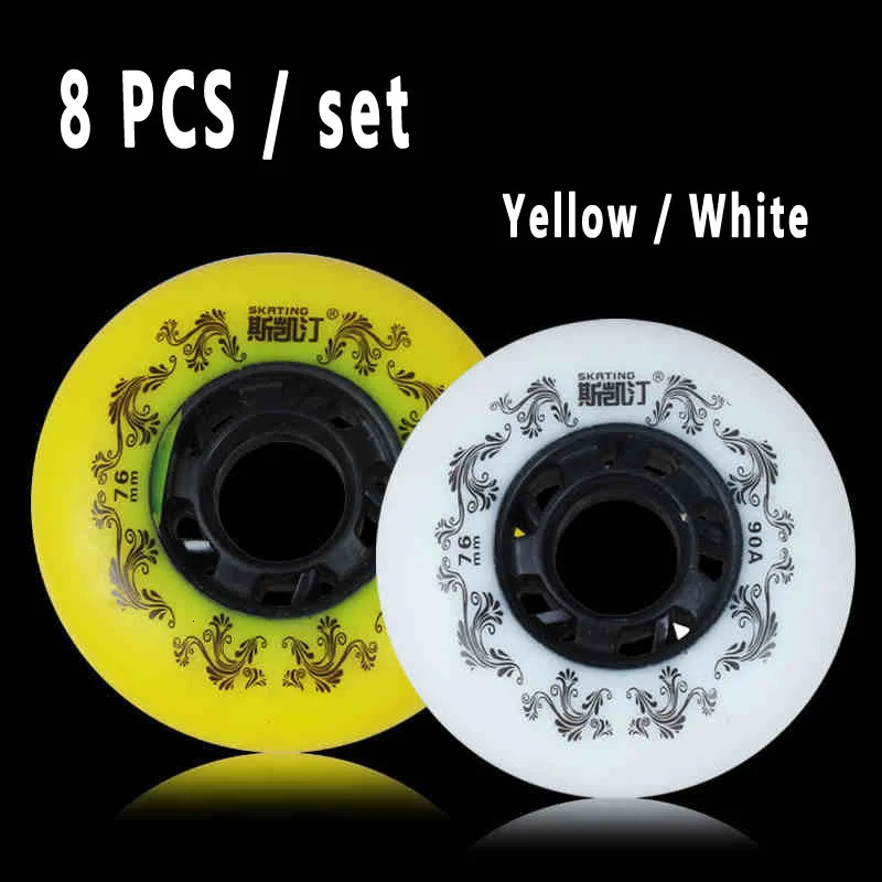SKATING 90A Inline Skates Wheels Slalom Braking Roller Skate Wheels For