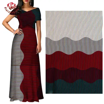 

Ankara African Wax Print Fabric BintarealWax Wave Pattern Africa Soft Cotton Fabric Ankara African Batik Fabric 40FS1375
