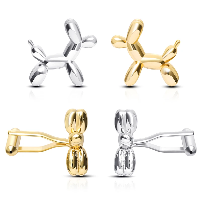 Fashionable Silver High-end material balloon dog cufflinks wholesale cufflinks cuff nails French shirt