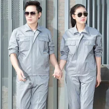 Размера плюс осень зима для мужчин и женщин комбинезон Антистатическая Инженерная одежда сварочная Униформа машины ремонт автомобиля мастерские костюмы