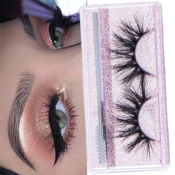 

1 Pair Dramatic 3D Mink False Eyelashes 25mm Wispy Fluffy Eye Lashes Thick Long Mink Lashes Handmade Eyelash Makeup Tools
