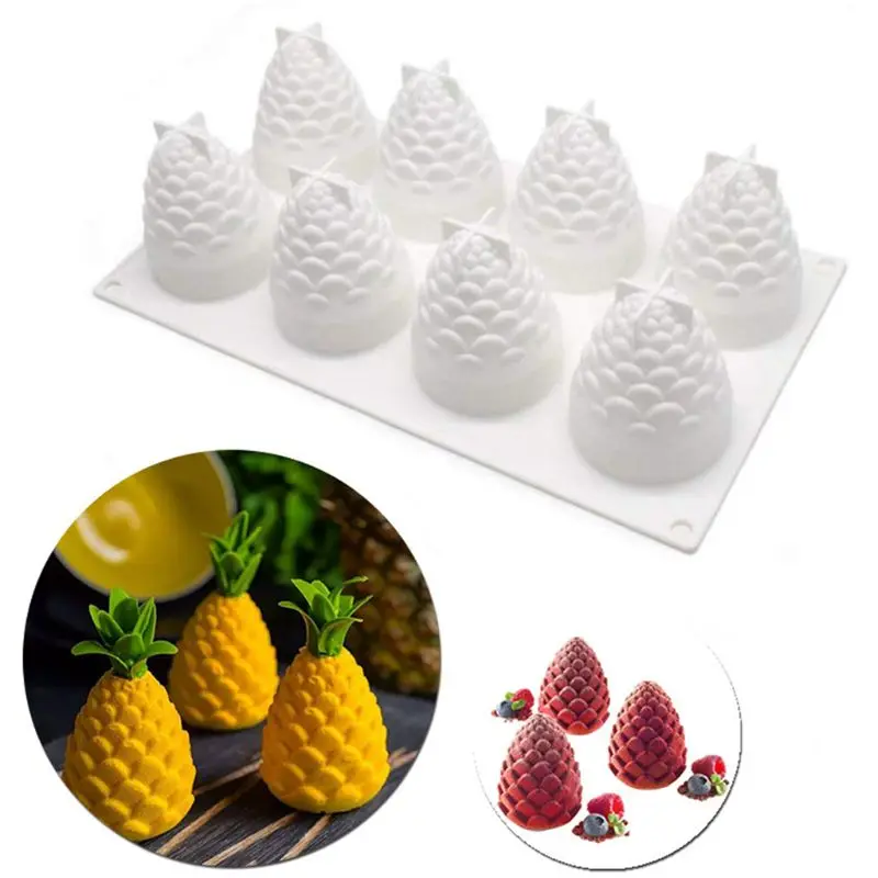 

8 Pinecone Silicone Cake Fondant Mold Chocolate Cookies Mold DIY Cake Baking