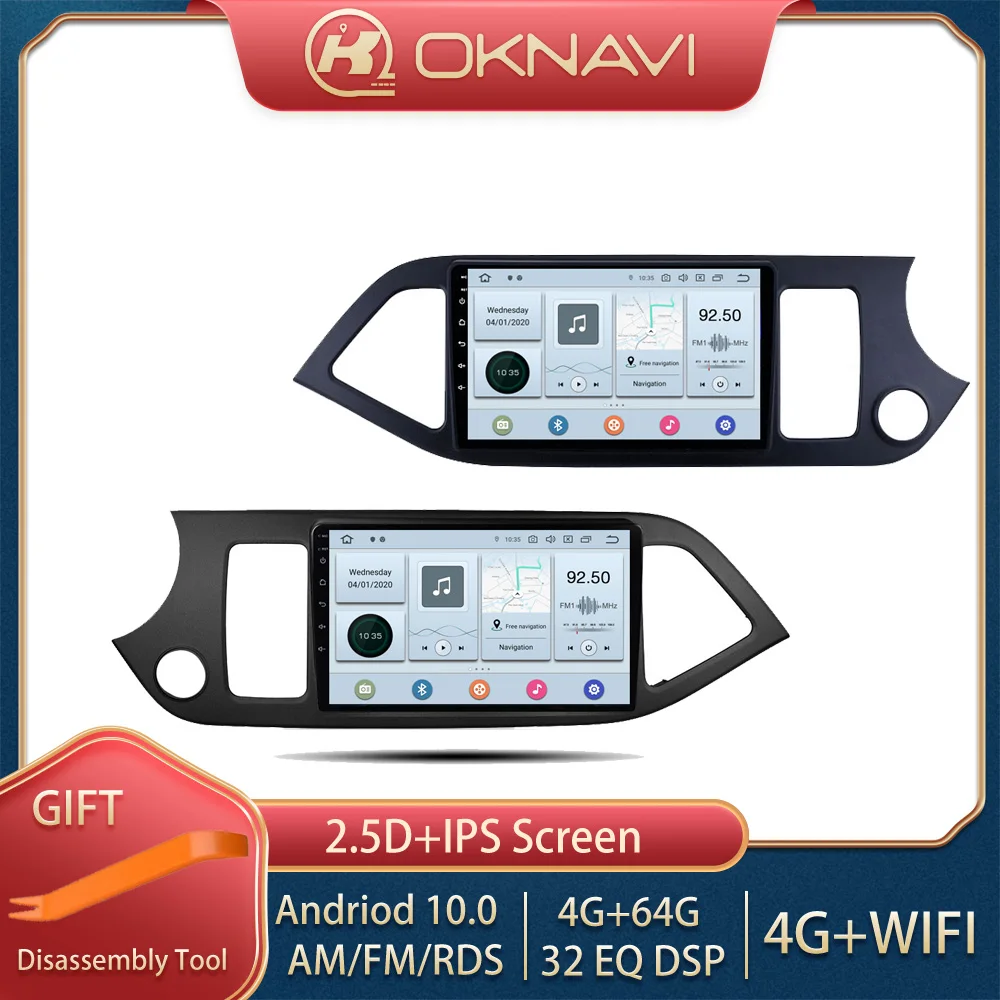 

4G Android 10 Car Smart Radio Multimedia Stereo For KIA Morning Picanto LHD RHD 2011-2016 Bluetooth DSP WIFI Audio No 2 din DVD