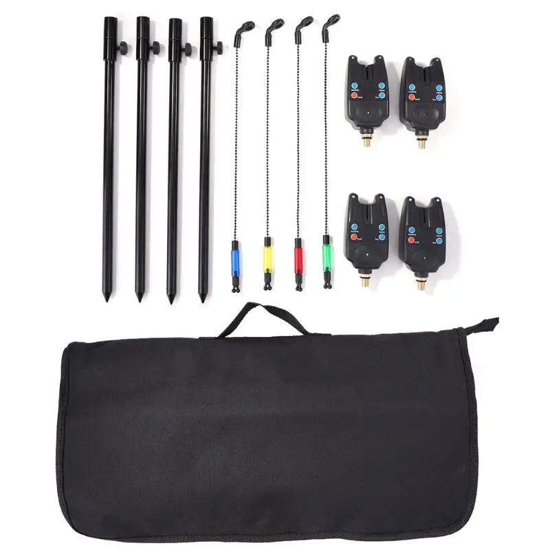 

4pcs Fishing Bite Alarm Sensitivity Sound Alert Chain Swingers Indicators Fishing Rod Swingers Carp Fishing Tackle Accessories
