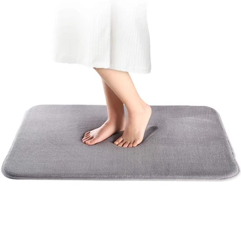 

Extra Thick Grey Memory Foam Bath Mat Non Slip Absorbent Bath Rug For Bathroom Rugs Large Kitchen Mats Washable Shower Carpets