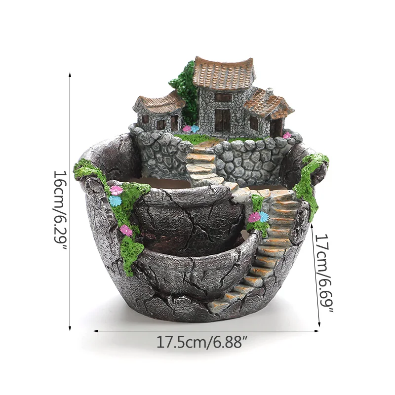 Strongwell тарелка для суккулентов цветочный горшок Домашнее Садоводство маленькое небо садовая Статуэтка горшок Настольный украшения для дома подарок