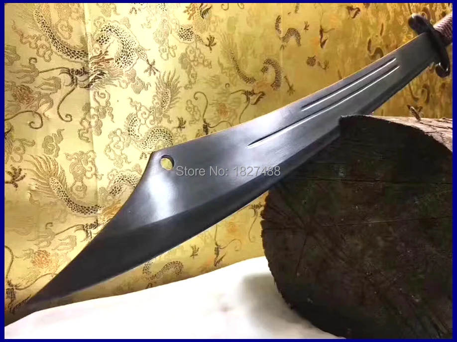 Длинная ручка китайский красный армейский меч для Кунг Фу Broadsword Dao сильный высокий Марганец Сталь острый нож боевой