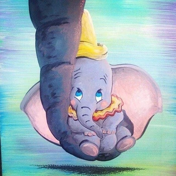 

JMINE Div 5D Cartoon baby Elephant Full Diamond Painting cross stitch kits art High Quality Animal 3D paint by diamonds