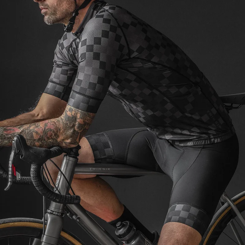 sets 1 Двойной 6 go pro maillot ciclismo Джерси для велоспорта велосипедные комплекты одежды Черная Спортивная одежда с коротким рукавом дышащая rideshirt - Цвет: sets 1