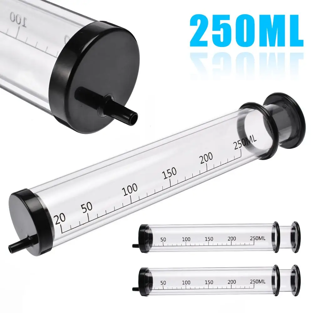 250ml Large Capacity Reusable Syringe Injector Enemator Anal Douche Cleansing with 3 Nozzles for Colon Anal Cleaning Syringe