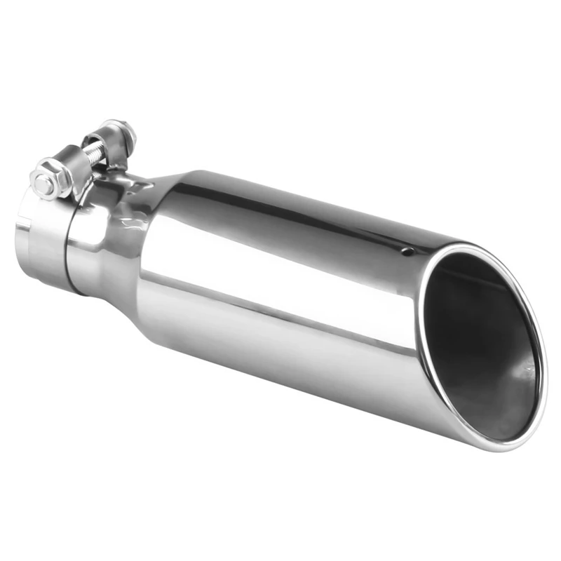 New Car Styling 3 Inch Stainless Steel Universal Silver Muffler Exhaust Tip
