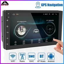 Radio Multimedia con GPS para coche, reproductor de vídeo con Android 10,0, 2 Din, Bluetooth, WiFi, pantalla táctil HD de 7 pulgadas