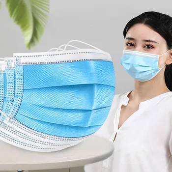 

50pcs Disposable Anti Dust Mask Daily Protective Mask Anti Fog Dust-proof Non-woven Melt Blown Three-layer Mask