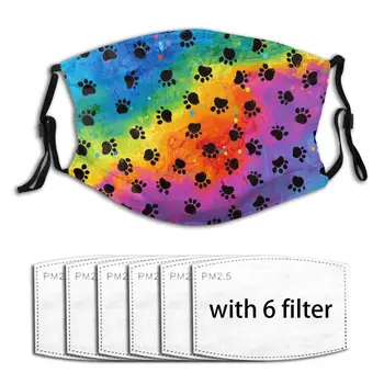 

Anti-Pollution Rainbow Cats Paw Washable Reusable With Filter PM2.5 Mouth Face Mask Washable Anti Pollution Dust