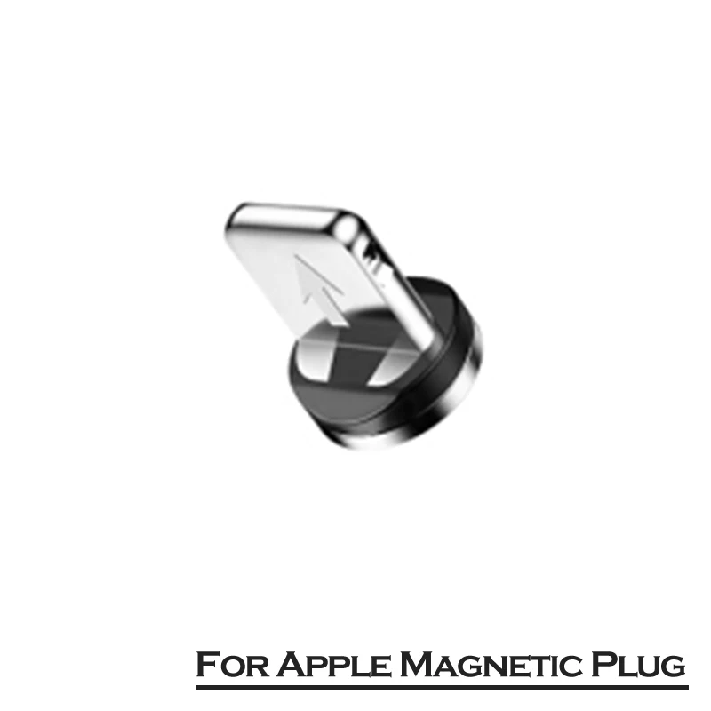 For iPhone Plug Магнитный usb-кабель для быстрой зарядки USB type C, магнитный светодиодный кабель для зарядки 1 м 2 м, кабель Micro usb для мобильного телефона, usb-кабель - Цвет: For iPhone Plug