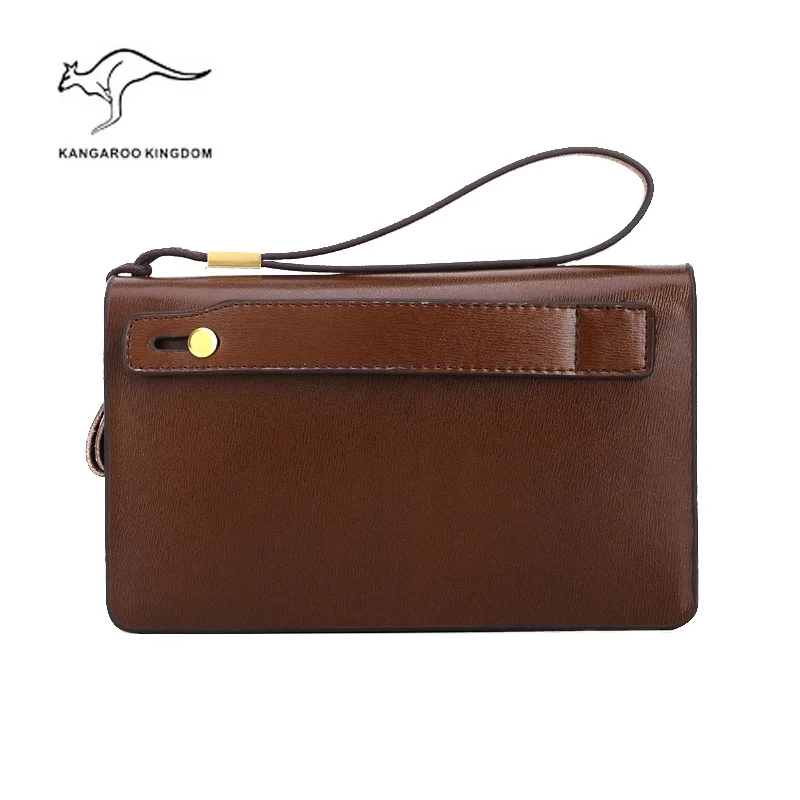 

Daishu MEN'S Handbag Large Capacity Genuine Leather Clutch Bag Business Double Zipper Multifunctional Wallet