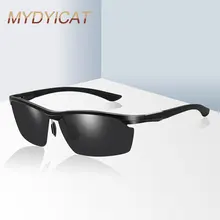 Мужские поляризованные солнцезащитные очки из алюминиево-магниевого сплава для спорта и отдыха на открытом воздухе, мужские солнцезащитные очки с металлической оправой, мужские солнцезащитные очки