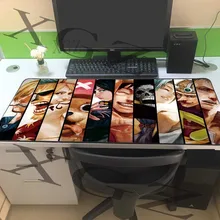 XGZ Hot Anime One Piece Large Game Mouse Pad Black Lock-edge Computer Desk Mat Rubber Stripe Slip for Dota Csgo 90x40/60x30 Xxl