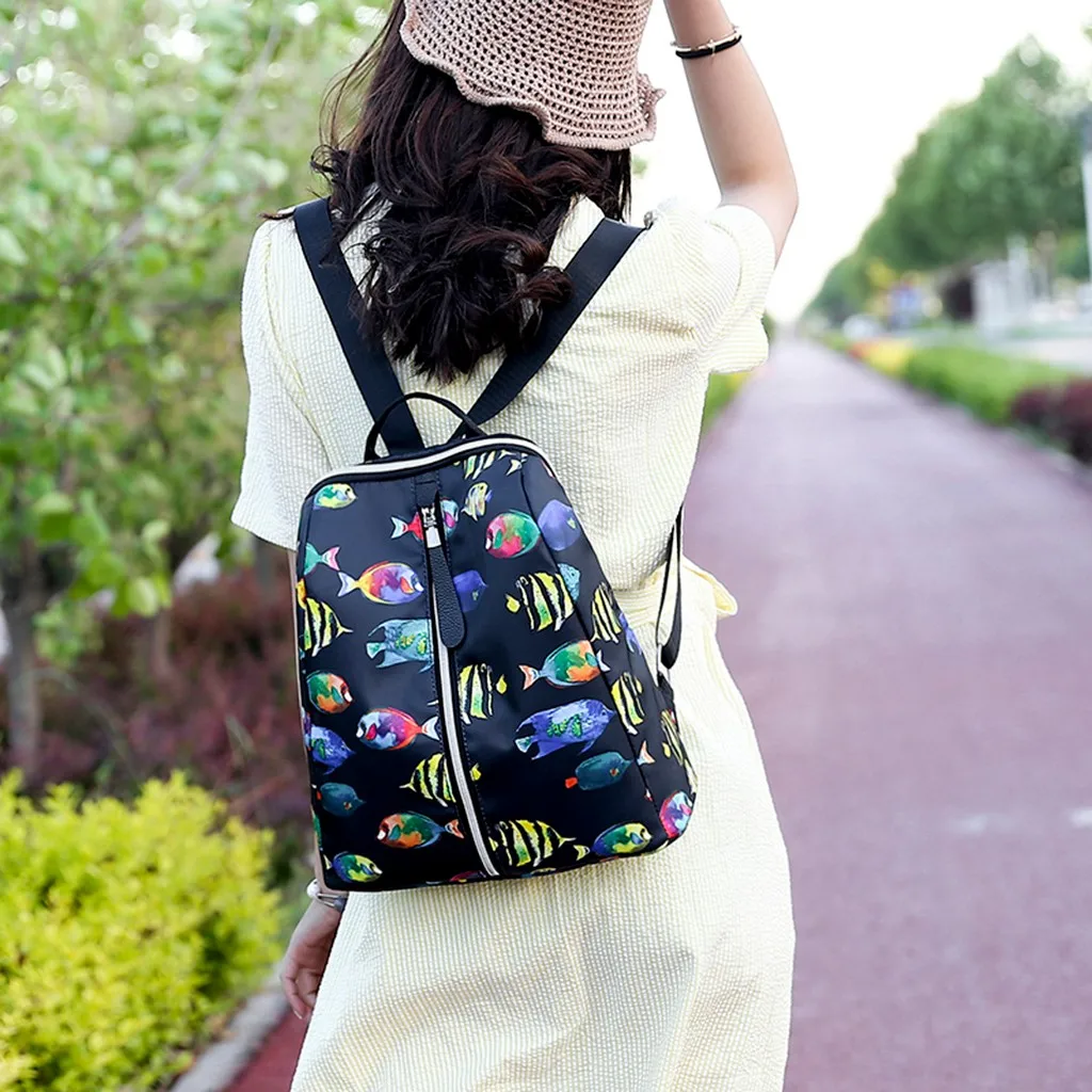 Рюкзак для женщин, женская мода, граффити, рыба, пространство, сумки на плечо, рюкзаки