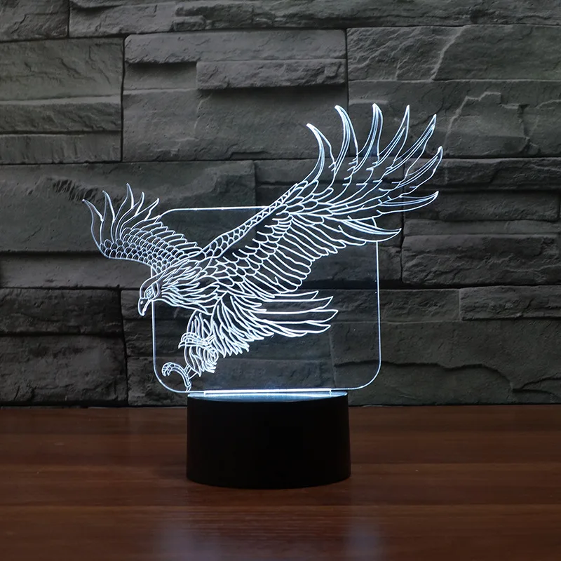 

FS-3021 7 Color 3D New Style Listed Energy Saving usb led Eagle Modeling Children Room Decorative Lights