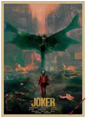 5 Joaquin Phoenix плакат с джокером Хит Леджер DC фильмы-Комиксы настенная живопись Печать на кофе фильм плакат фотографии домашний декор - Цвет: 5