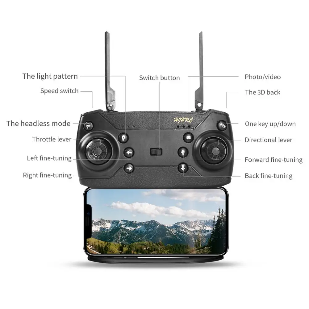 Обновленный E58 Wi-Fi FPV с HD камерой угол высокий Режим обслуживания складной рычаг Квадрокоптер Радиоуправляемый Дрон БПЛА с живой видеокамерой