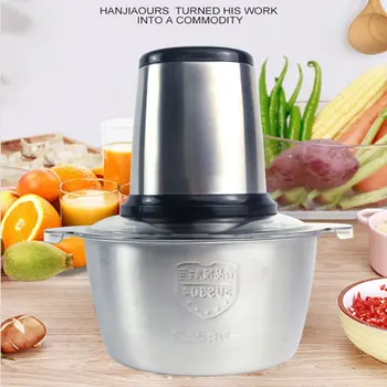 

2L Slicer Mincer Meat-Grinder Food Processor 250W Electric Chopper Stainless Steel Household Kitchen Appliance