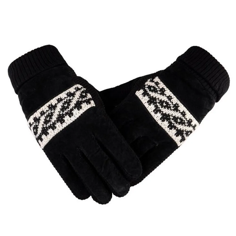 Мужские зимние перчатки из искусственной кожи Guantes с сенсорным экраном, толстые перчатки для вождения, мужские мотоциклетные теплые перчатки guantes