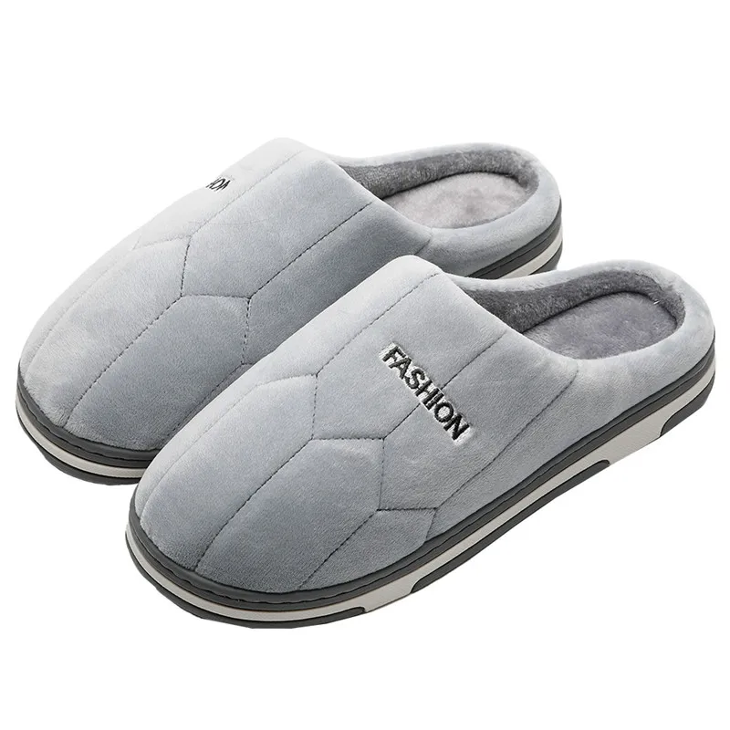 Winter Men Slippers Warm Home Fashion Casual Comfortable Slippers for Male Indoors Non-slip Winter Floor Bedroom Couple Shoes KLYWOO