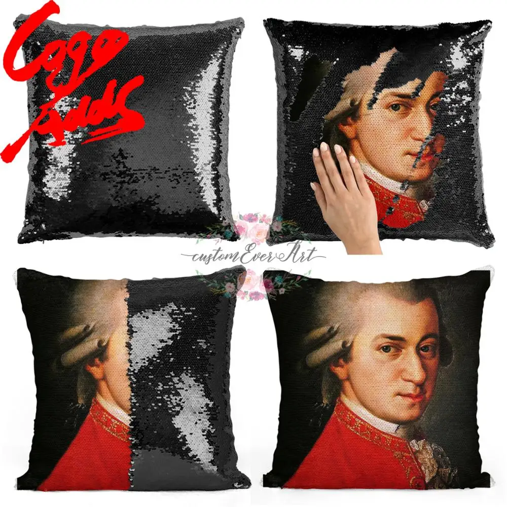 Mozart Подушка с блестками | наволочка с блестками | два подушка в виде елки | гипоаллергенный браслет, прекрасный подарок для девушки, | подарок