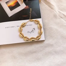 New Fashion Retro Personality Gold Bracelet Ladies Temperament Seaside Wind Simple Ladies Geometric Bracelet