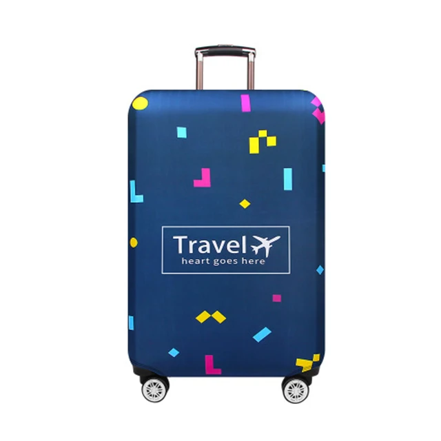 J-Luggage Cover Sereqi путешествия вокруг слова Защитная крышка багажника Толстый эластичный чемодан защитный чехол для 1"-32" багажная дорожная сумка - Цвет: J-Luggage Cover