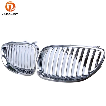 

POSSBAY Car Grills for BMW 5-Series E60 Sedan/Touring E61 525d/525i/525xi 2003-2010 Chrome Silver Car Front Center Grille Grill