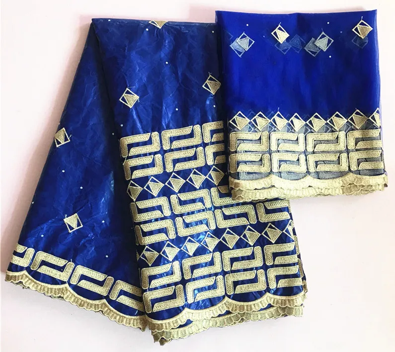 Лидер продаж в африканском стиле Getzner ткань с камни парча в Гвинейском стиле высокое качество хлопковый Базен Riche ткань 5+ 2 м