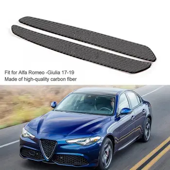 

2pcs Carbon Fiber Car Sill Scuff Plate Threshold Cover Trim Fit for Alfa Romeo Giulia 17-19 car car accessories interior