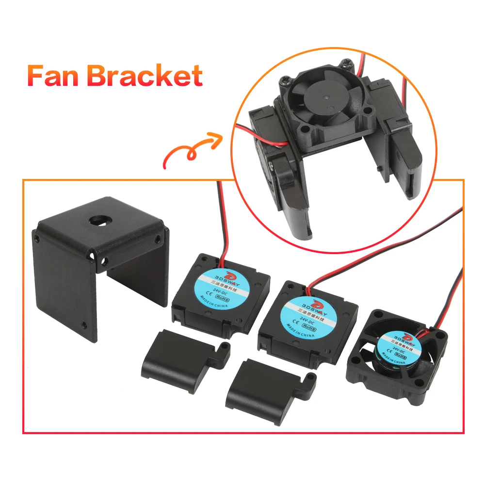 Xcr 3d Impressora de Todos os Metais v6 Hotend Kit Bowden Wade Direto Extrusora para E3d Vulcão Ventilador de Refrigeração Suporte do Dissipador de Calor Filamento 1.75 mm - Imagem 5