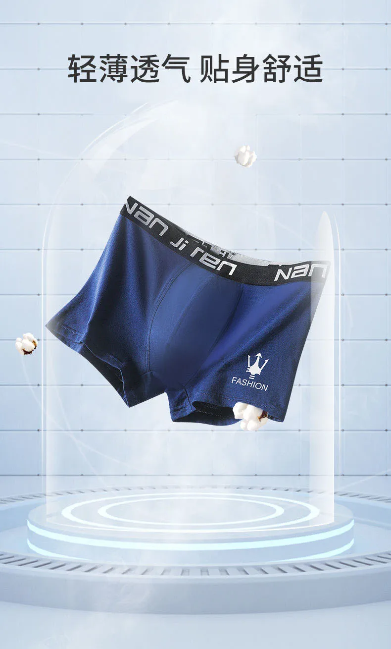 2021Pure Cotton Male Panties Men's Underwear Boxers Breathable Sexy Man Boxer Solid Underpants Comfortable Plus Size BoxerShorts mens cheeky underwear