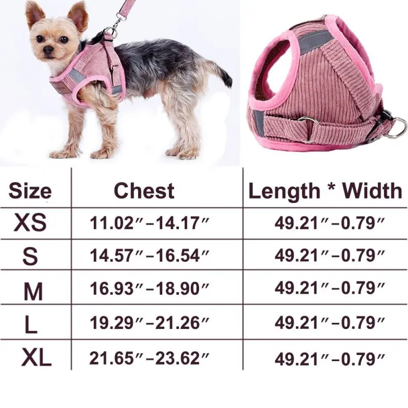 Pet Dog Comfortable Vest Type Harness Outdoor With Leash Set Escape-Proof Dog Harness And Long Leash Easy Control