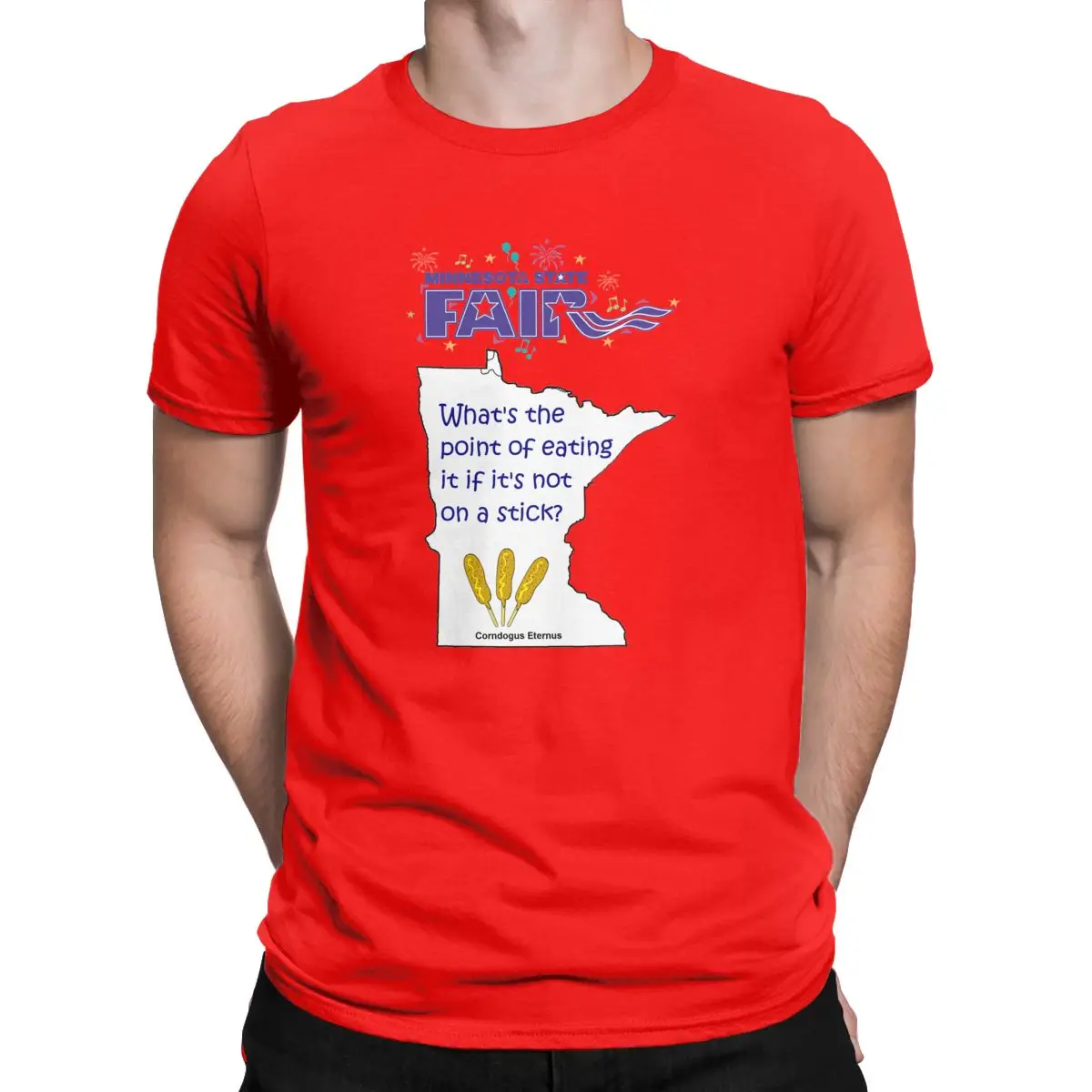 Миннесота State Fair Gift, Мужская футболка, Винтажная футболка, короткий рукав, круглый вырез, футболки, хлопок, размера плюс, одежда - Цвет: Красный