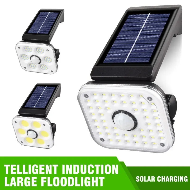 

VONGFONG LED Solar Light 48/54 LED COB PIR Motion Sensor Wall Light Sunlight Outdoor Solar Lighting Waterproof Security Lamp