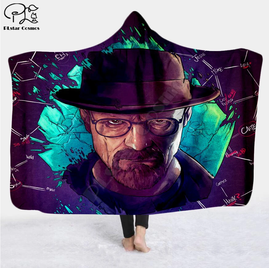 

Breaking Bad Dragon Hooded Blanket 3D full print Wearable Blanket Adults men women Fleece Blanket drop shipping