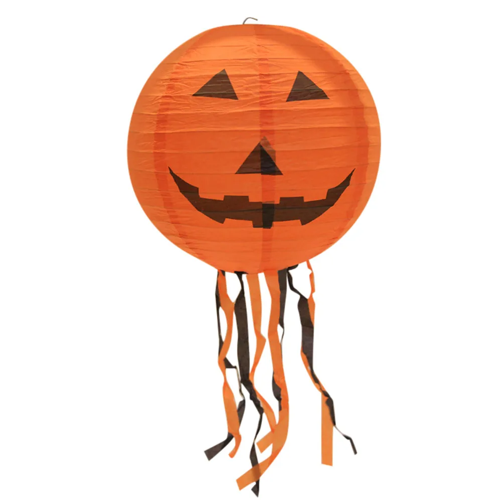 

Halloween Paper Pumpkin Hanging Lantern Home Garden Outdoor Kids DIY Holiday Party Scary Decoration Festival Night Lantern Light