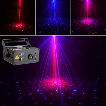 

Laser light starry Patterns projector effect remote control red blue light KTV Stage Home flash light CD50 W05