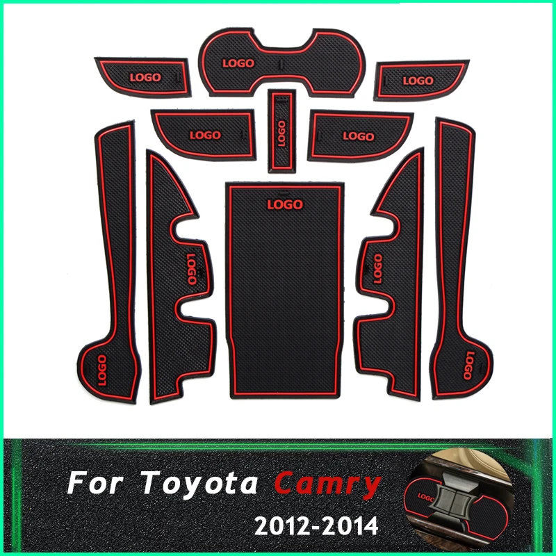 Anti-Dirty Pad For Toyota Camry 2012-2017 7 Gen XV50 Altis Aurion 50 MK7 Door Groove Gate Slot Coaster Anti-Slip Mat |