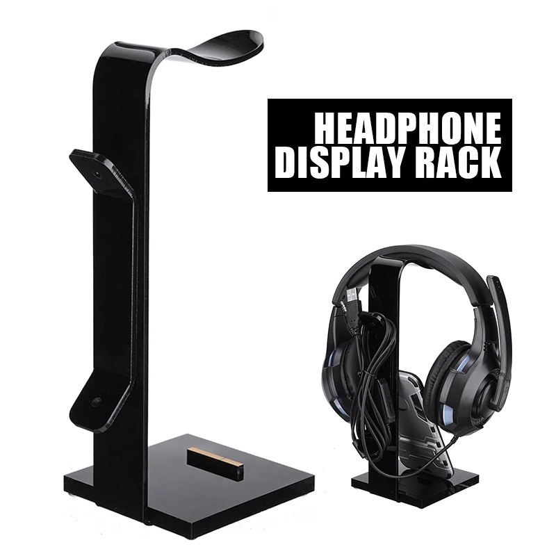 Acrylic Headset Hanger Gaming Earphones Headphone Display Stand Bracket Hanging Earphone Hook