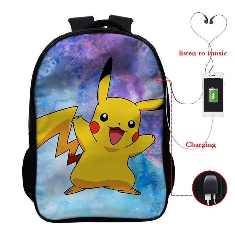 mochila escolar pokemon