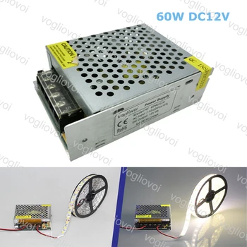 

Vogliovoi Lighting Transformers 110V 220V to DC 12V 5A CCTV LED Strip Power Supply Adapter