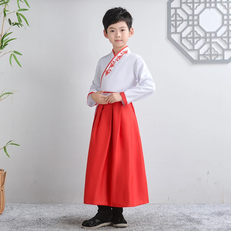 4 Hanfu для мальчиков и девочек, традиционный китайский национальный костюм, народное платье древней династии, праздничная Новогодняя одежда, костюм Тан, вечерние костюмы для костюмированной вечеринки - Цвет: 4