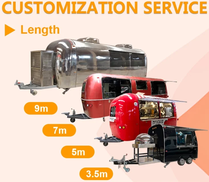Стиль airstream прицеп для еды мобильный грузовик для еды/концессия грузовик для еды/Индивидуальное оборудование для пищевых грузовиков